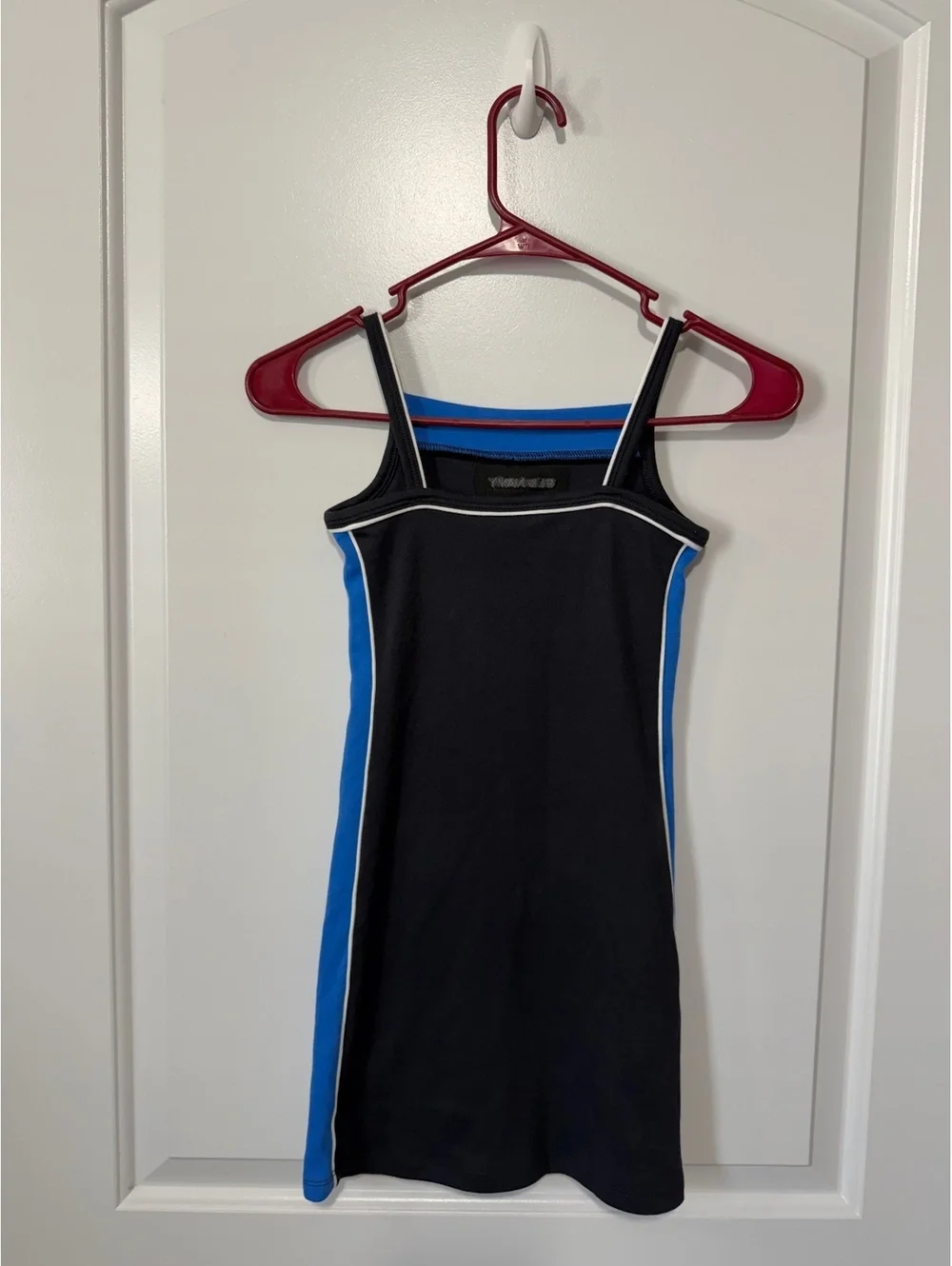 Old Navy Girls Preppy Sporty Knit Dress in Black and Blue, Size S (6-7)